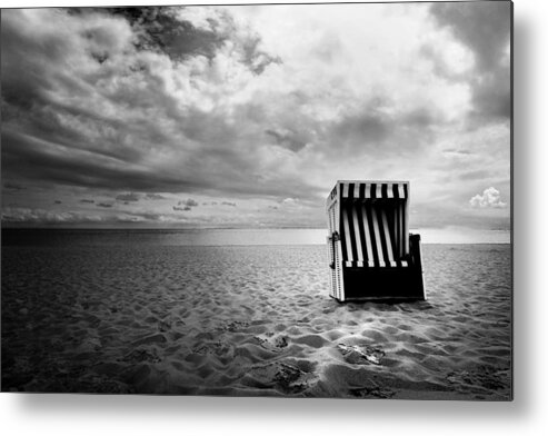 Beach Metal Print featuring the photograph Beach Chair by Marc Huebner