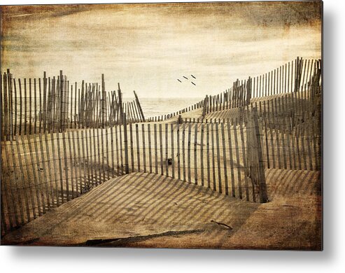 Beach Metal Print featuring the photograph Beach Shadows by Cathy Kovarik