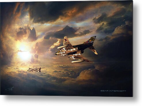 War Metal Print featuring the digital art Bear Intercept by Peter Van Stigt