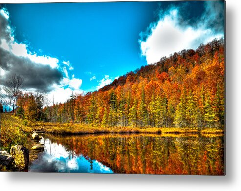 Adirondack's Metal Print featuring the photograph Beautiful Bald Mountain Pond by David Patterson