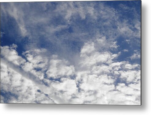 Many Varieties Of Clouds With A Very Blue Sky After A Florida Storm. Metal Print featuring the photograph Beautiful Cloud Contrast by Belinda Lee
