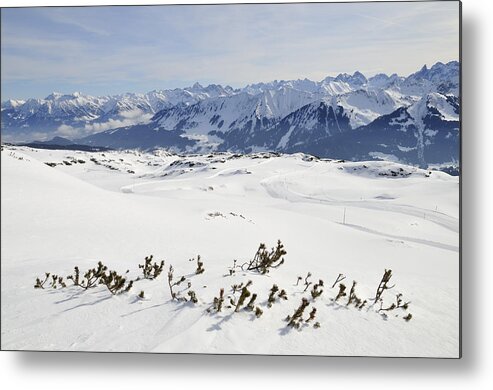 Mountain Landscape Metal Print featuring the photograph Beautiful mountain landscape in winter by Matthias Hauser