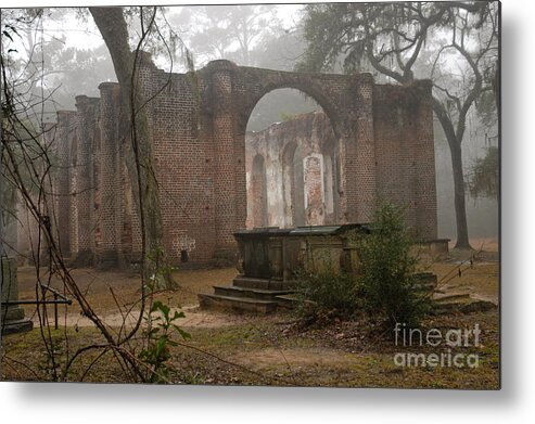 Old Metal Print featuring the photograph Behind Old Sheldon Church by Scott Hansen