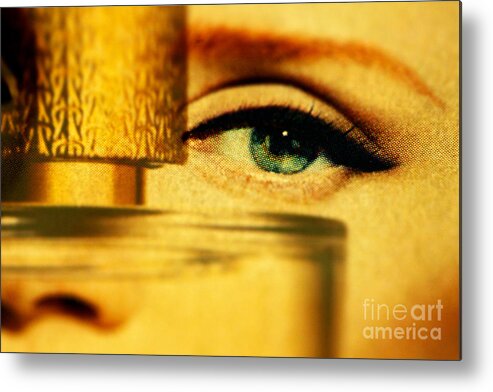 Eye Metal Print featuring the photograph Behind the Bottle by Michael Cinnamond