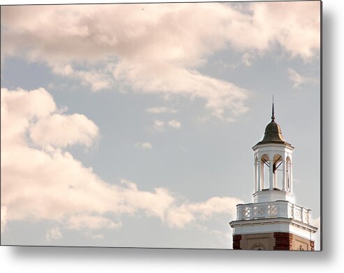 Clouds Metal Print featuring the photograph Bell Tower by Courtney Webster