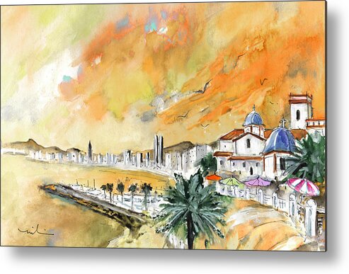 Travel Metal Print featuring the painting Benidorm Old Town by Miki De Goodaboom
