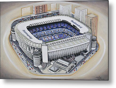 Art Metal Print featuring the painting Bernabeu - Real Madrid by D J Rogers