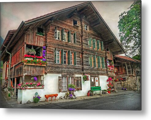 Switzerland Metal Print featuring the photograph Bernese wooden House by Hanny Heim