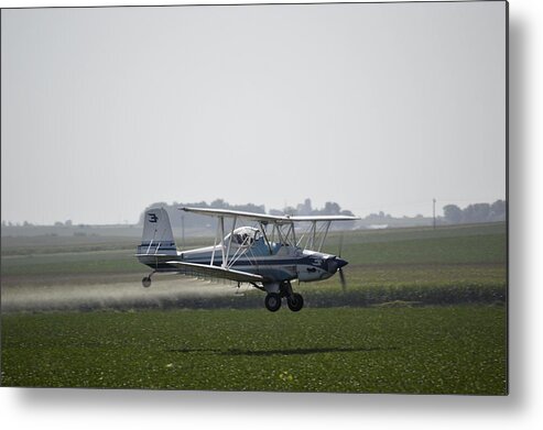 Aviation Metal Print featuring the photograph Bi-Plane Duster by Bonfire Photography