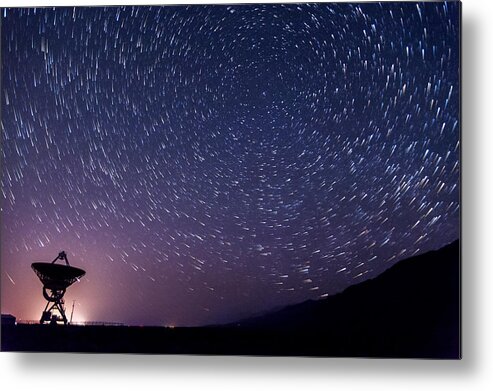 Night Metal Print featuring the photograph Big Ears Star Trails by Cat Connor