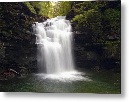 Waterfall Metal Print featuring the photograph Big Falls in the Rain by Gene Walls
