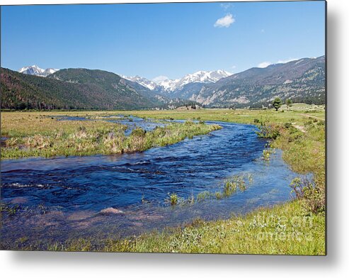Big Thompson River Metal Print featuring the photograph Big Thompson River in Moraine Park in Rocky Mountain National Park by Fred Stearns
