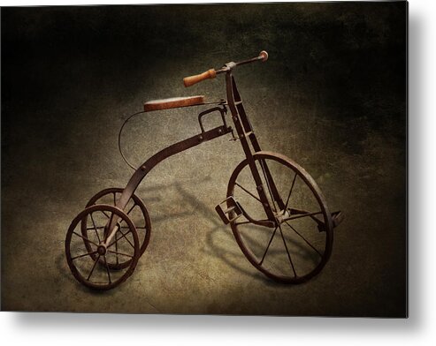 Hdr Metal Print featuring the photograph Bike - The Tricycle by Mike Savad