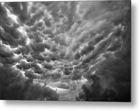 Black And White Metal Print featuring the photograph Birth of a Mammatus by Robert FERD Frank