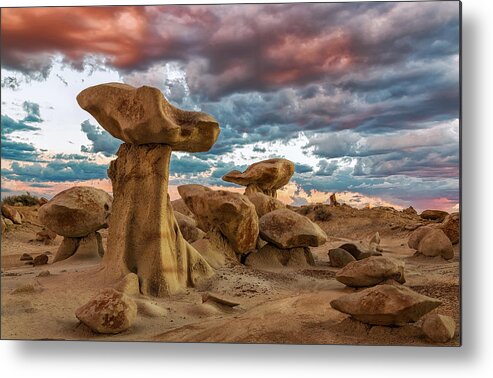 Bisti Metal Print featuring the photograph Bisti Wilderness by Alex Mironyuk