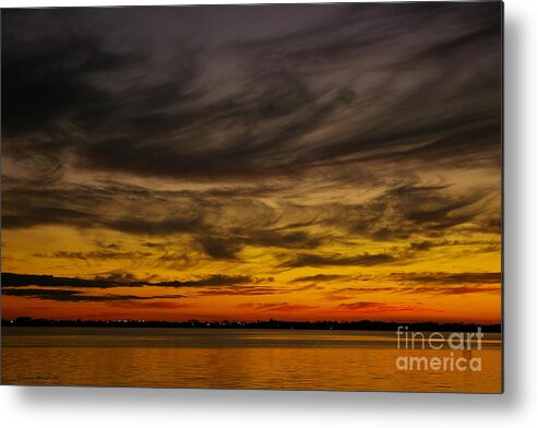 Sunset Metal Print featuring the photograph Black sunset by Tannis Baldwin
