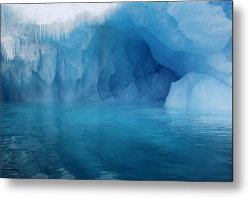 Ice Metal Print featuring the photograph Blue Grotto by Ginny Barklow