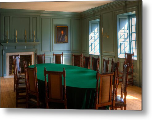 William & Mary Metal Print featuring the photograph Blue Room 2 Wren Building by Jerry Gammon