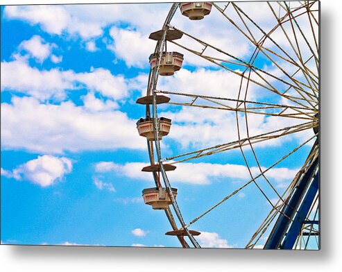 Ferris Wheel Metal Print featuring the photograph Blue Sky by Jessica Brown