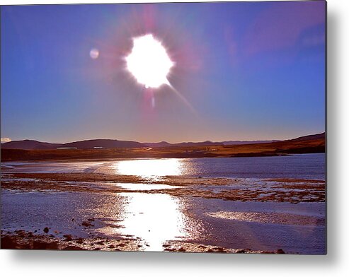 Iceland Sun Metal Print featuring the photograph Blue Sun by HweeYen Ong