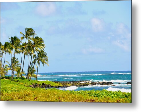 Landscape Metal Print featuring the photograph Blue Waters by Sue Morris