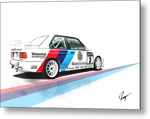 Bmw M3 Metal Print featuring the digital art Bmw M3 by Roger Lighterness