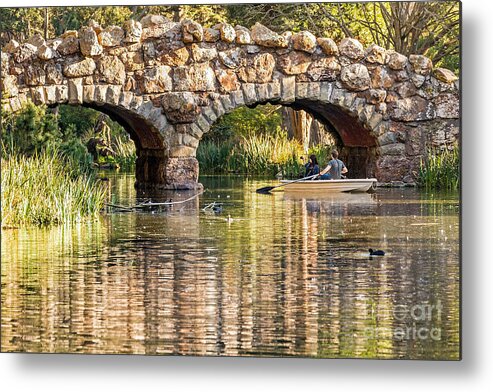 American Coot Metal Print featuring the photograph Boaters under the Bridge by Kate Brown