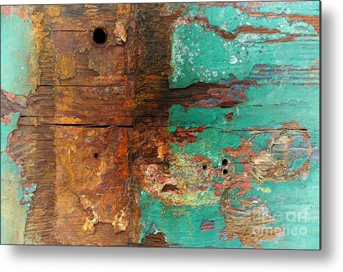 Newel Hunter Metal Print featuring the photograph Boatyard Abstract 6 by Newel Hunter