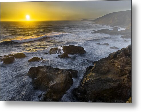 Bodega Bay Metal Print featuring the photograph Bodega Head at Sunset by Don Hoekwater Photography