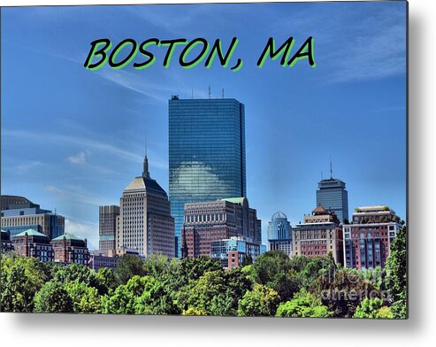 Boston Metal Print featuring the photograph Boston Skyline HDR by Tammie Miller