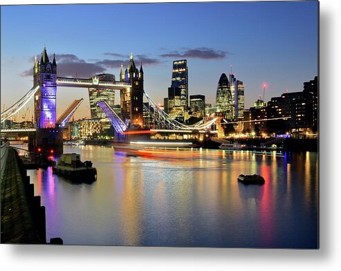 Downtown District Metal Print featuring the photograph Brand New Skyline Of London At Sunset by Vladimir Zakharov