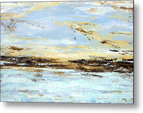 Costal Metal Print featuring the painting Breakwater by Tamara Nelson