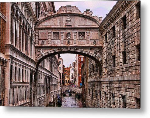 Venice Metal Print featuring the photograph Bridge of Sighs in Venice by Brenda Kean