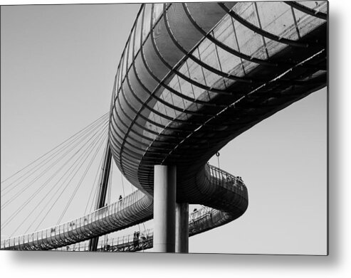 Black Metal Print featuring the photograph Bridges in the Sky by AM FineArtPrints