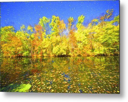 Autumn Metal Print featuring the painting Bright Autumn Colors by David Letts