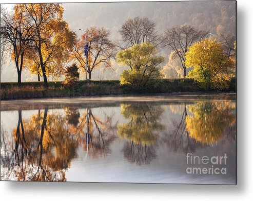 Winona Minnesota Metal Print featuring the photograph Bright Start to the Day by Kari Yearous