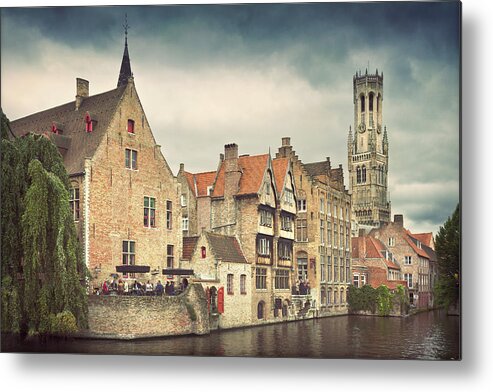 Tranquility Metal Print featuring the photograph Brugge by Ellen Van Bodegom