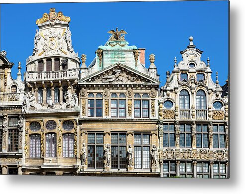 Arch Metal Print featuring the photograph Brussels, Grand Place by Sylvain Sonnet
