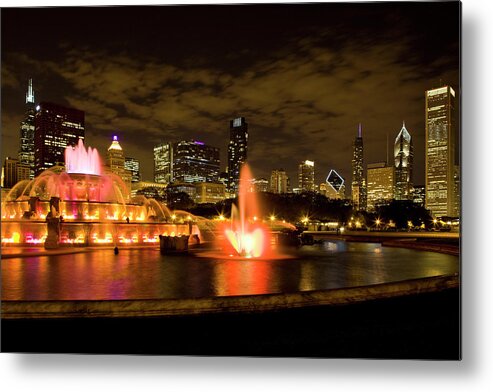 Scenics Metal Print featuring the photograph Buckingham Fountain, Chicago by Bluehill75