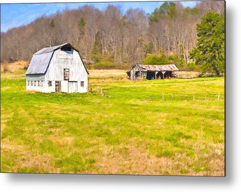 Georgia Metal Print featuring the photograph Bucolic Dairy Barn In North Georgia Landscape by Mark E Tisdale