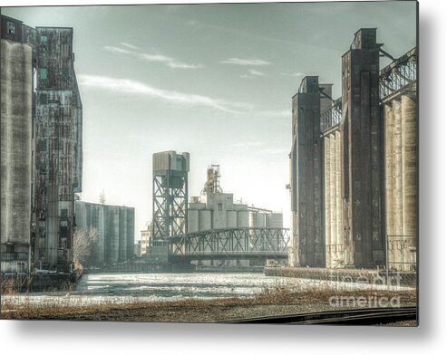 Buffalo Grain Mills Metal Print featuring the photograph Buffalo's Old First Ward by Jim Lepard