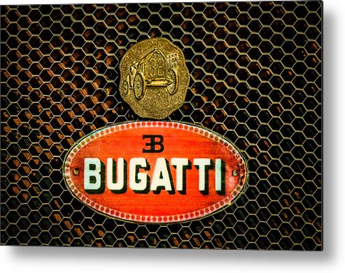 Bugatti Emblem -0903c Metal Print by Jill Reger - Fine Art America