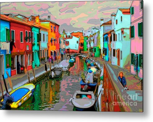 Italy Metal Print featuring the photograph Burano Art Deco by Timothy Hacker