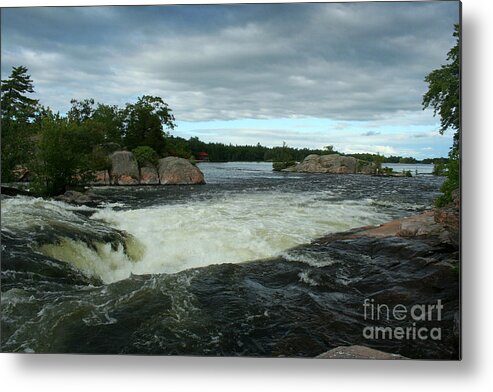Landscape Metal Print featuring the photograph Burleigh Falls by Barbara McMahon