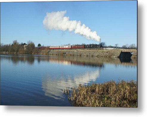 Steam Metal Print featuring the photograph Butterley Reflections by David Birchall