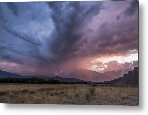 Bishop Metal Print featuring the photograph Buttermilks Lightning Strike by Cat Connor