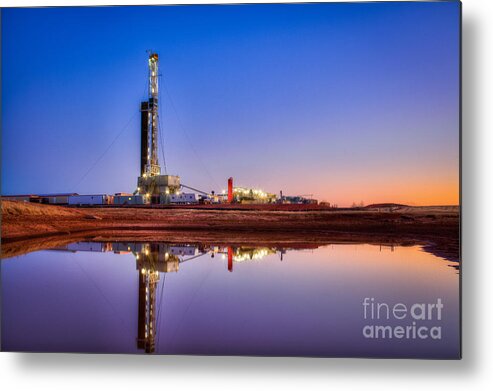 Oil Rig Metal Print featuring the photograph Cac006-92 by Cooper Ross