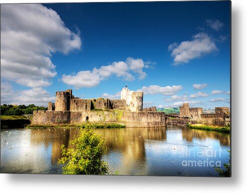 Caerphilly Castle Metal Print featuring the photograph Caerphilly Castle 11 by Steve Purnell