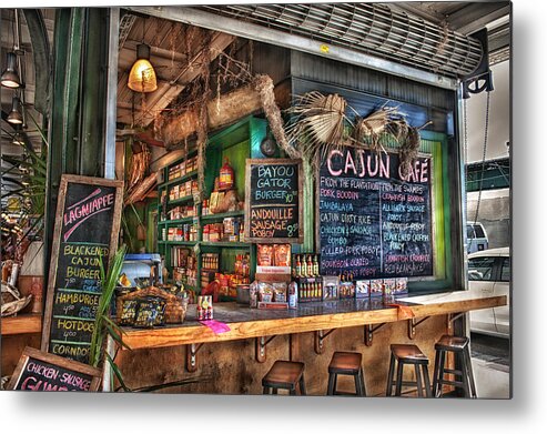 New Orleans Metal Print featuring the photograph Cajun Cafe by Brenda Bryant