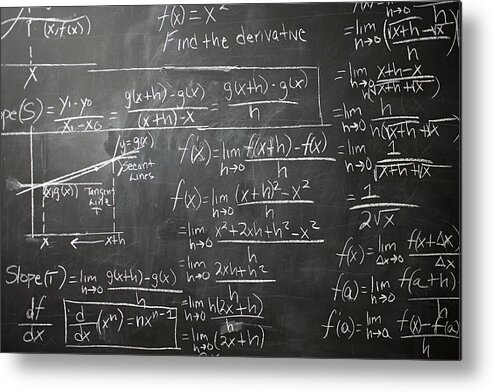 Education Metal Print featuring the photograph Calculus on blackboard by Image Source